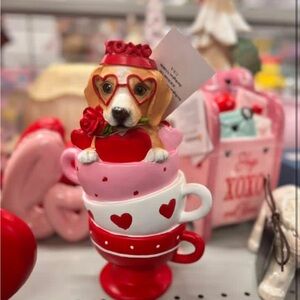 Cute Beagle in Heart Stacked Mugs
